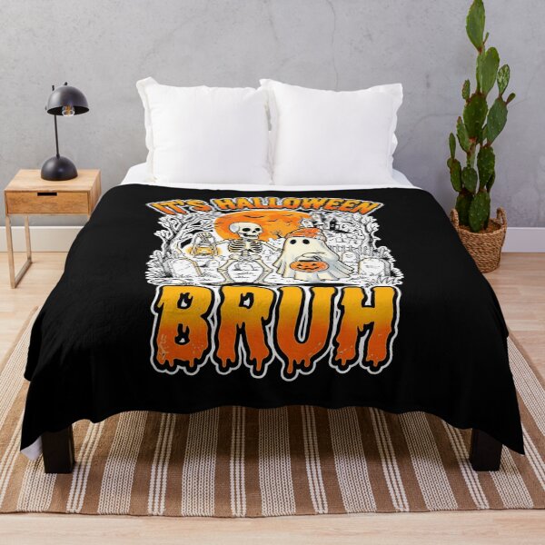 Item preview, It's Halloween Bruh Skeleton Ghost Graveyard Funny Design designed and sold by GiaoCalonas.
