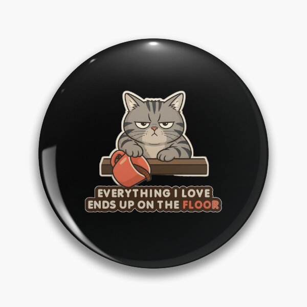 Item preview, Cat Pushing Coffee Mug Off Table: Dark Humor designed and sold by DESIGNNOUR.