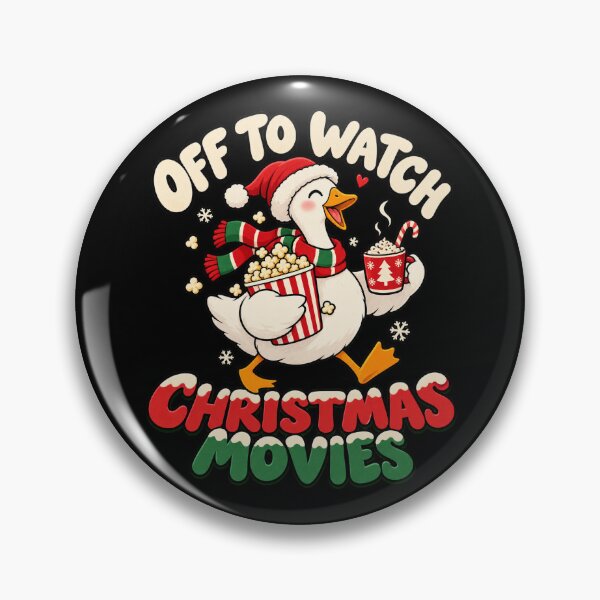 Item preview, Off To Watch Christmas Movies Funny Goose Popcorn Winter designed and sold by MaskedTarget.