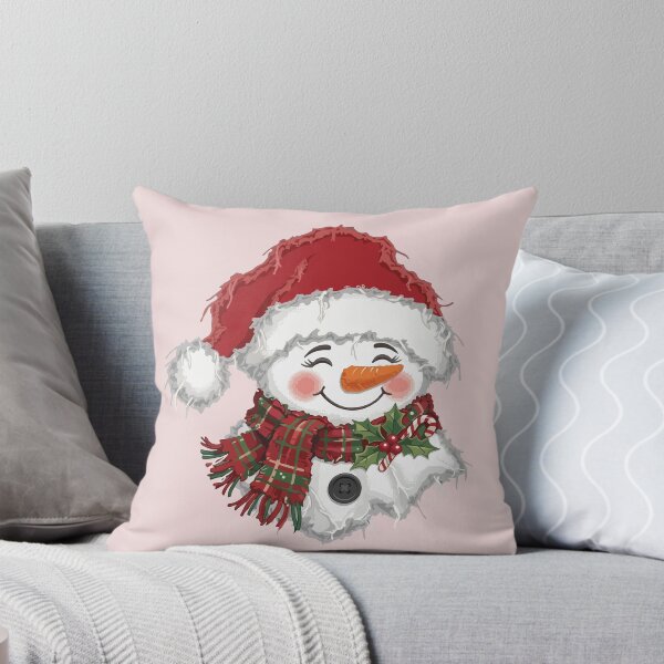 Item preview, Cute Christmas Snowman Red Plaid Scarf Santa Hat Holiday Xmas designed and sold by AnhaPhysic.
