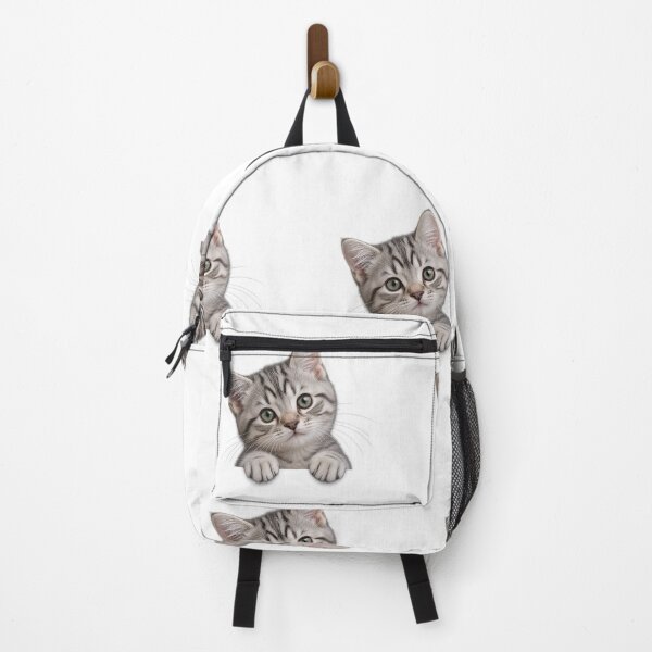 Item preview, Silver Tabby Kitten Invisible Pocket Peeking Illusion designed and sold by mayank2401.