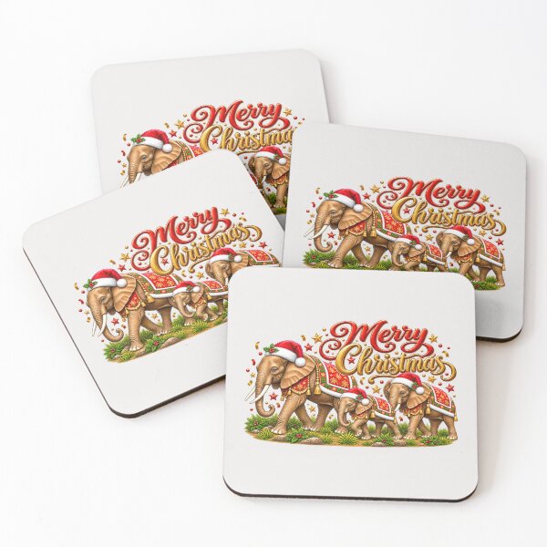 Item preview, Merry Christmas – African Elephant Family Holiday Design designed and sold by annenambiro.