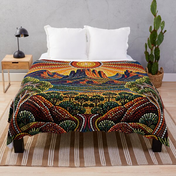 Item preview, Aboriginal Inspired Dot Art - Beauty Of Warrumbungle Sunset designed and sold by GrinGalore.