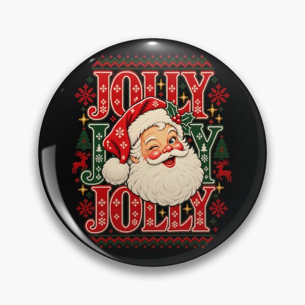 Item preview, Holly Jolly Vintage Santa Claus Ugly Christmas Sweater Pattern designed and sold by MaskedTarget.
