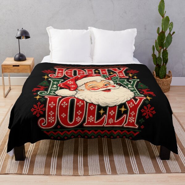 Item preview, Holly Jolly Vintage Santa Claus Ugly Christmas Sweater Pattern designed and sold by MaskedTarget.