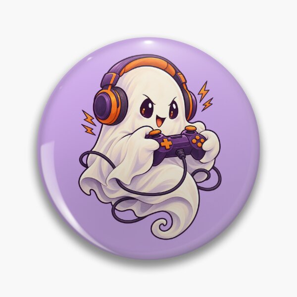 Item preview, Ghost Gamer with Purple Controller designed and sold by DreamagineArtDesign.