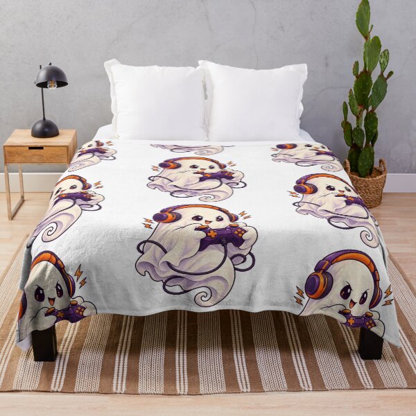 Item preview, Ghost Gamer with Purple Controller designed and sold by DreamagineArtDesign.