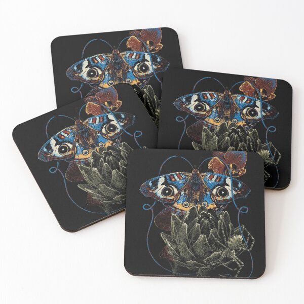 Item preview, Dark Surrealism Blue Butterfly Spider and Artichoke Graphic designed and sold by GrimNest.