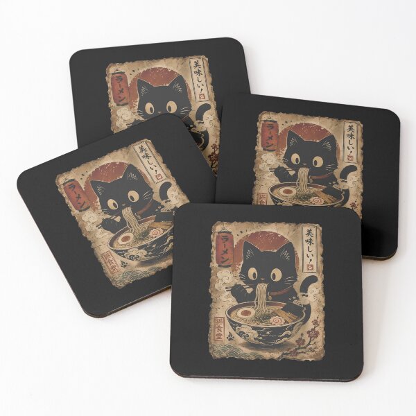 Item preview, Ramen Cat, Cute Black Cat Noodles, Japanese Food, Cat Lover Gift designed and sold by AndeKJandera.