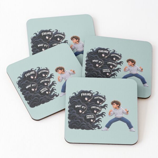 Item preview, Mind Monsters: Fight Your Inner Demons – Mental Strength Fantasy Art designed and sold by NEFERSIGN.