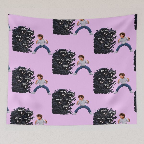 Item preview, Mind Monsters: Fight Your Inner Demons – Mental Strength Fantasy Art designed and sold by NEFERSIGN.