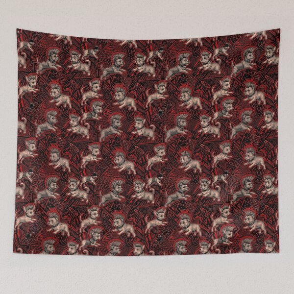 Item preview, Punk Dog Seamless Pattern Funny Mosh Pit Dog Wild Pattern Gift designed and sold by FurRealStudioCo.