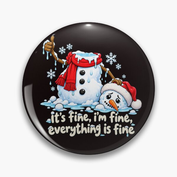 Item preview, Funny Melting Snowman Everything Is Fine Christmas designed and sold by FrameFlow.