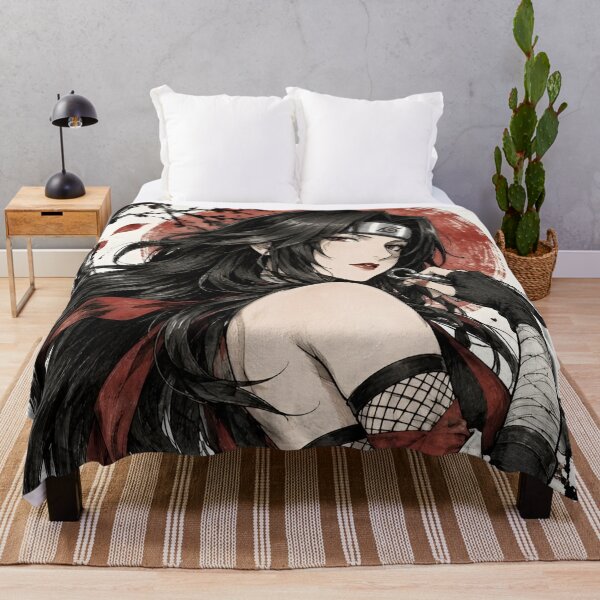 Item preview, Dark Haired Kunoichi Warrior – Red & Black Japanese Ink Ninja Art designed and sold by Dyan4.