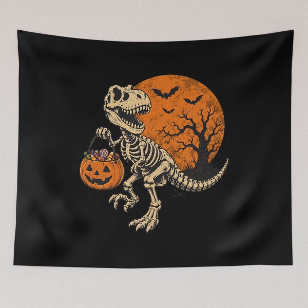 Item preview, Skeleton Rex Trick-or-Treating Halloween Art designed and sold by GiaoCalonas.