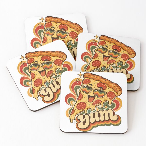 Item preview, Retro Pizza Slice Sticker 70s Groovy Yum designed and sold by PriyankaSonara.