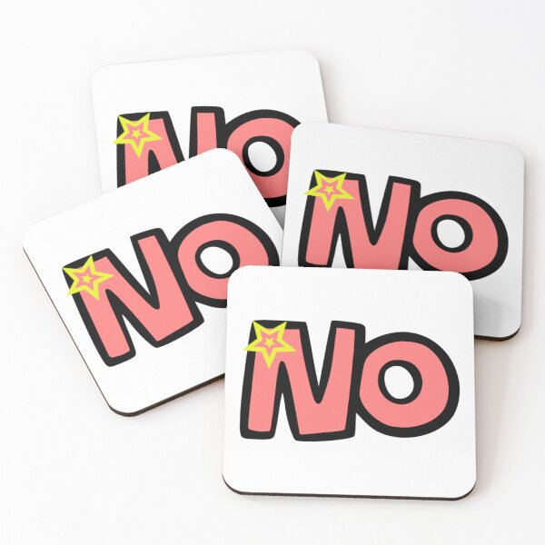 Item preview, Bold NO Typography - Retro Coral Pink Comic Lettering designed and sold by PicturePick.
