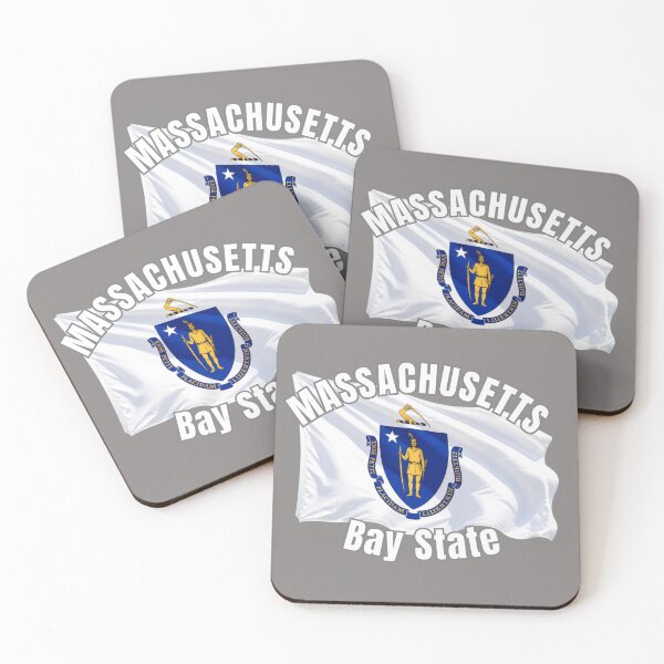 Item preview, Massachusetts Bay State Flag Travel Souvenir Gift designed and sold by RVJdesigns.