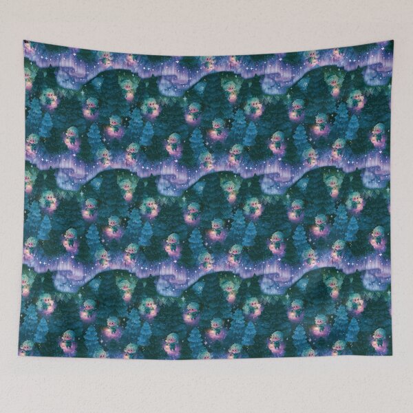 Item preview, Kawaii Chibi Forest Adventure Northern Lights designed and sold by NicolasGlowArt.