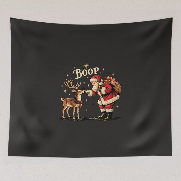 Item preview, Vintage Santa Boop Rudolph Reindeer Funny Christmas Xmas designed and sold by HieuarsaWorks.