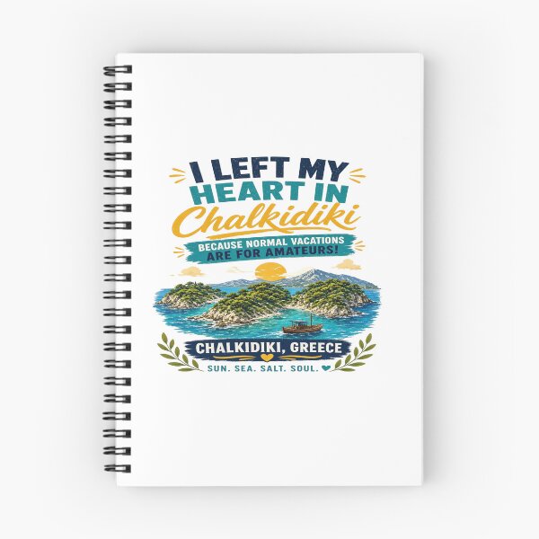 Item preview, I Left My Heart In Chalkidiki Greece Vacation Travel T-Shirt designed and sold by Sushikidsntoddlers.