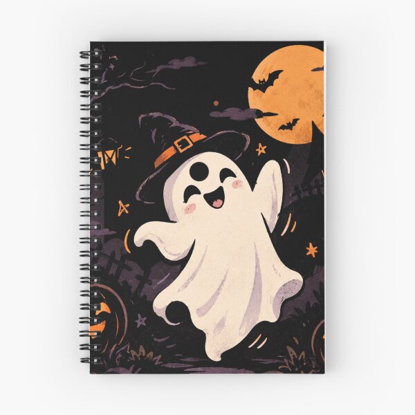 Item preview, Happy Cute Ghost Halloween Night Graveyard designed and sold by Snikdha.