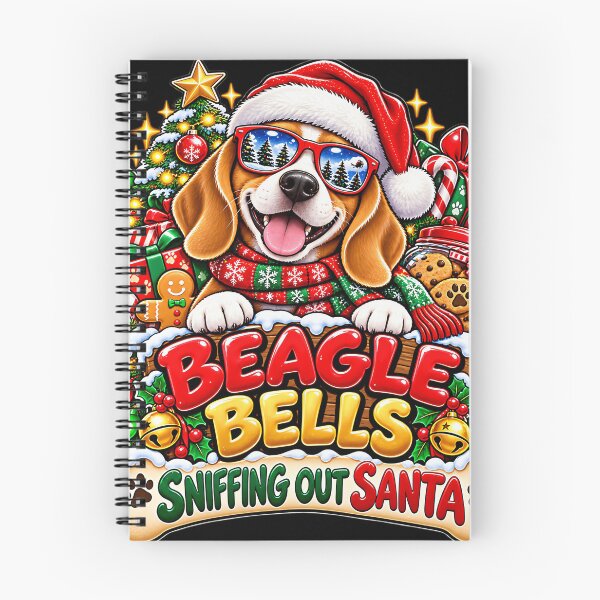 Item preview, Funny Beagle Sniffing Santa Christmas Dog Humor designed and sold by linendaust.