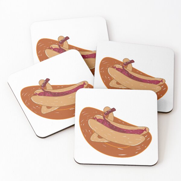 Item preview, Cool Sausage Hotdog with BBQ Sauce designed and sold by tarotax.