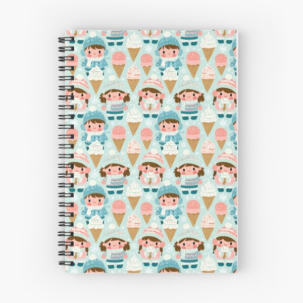 Item preview, Cute Winter Kids Ice Cream Snowflakes Pattern designed and sold by NicolasGlowArt.