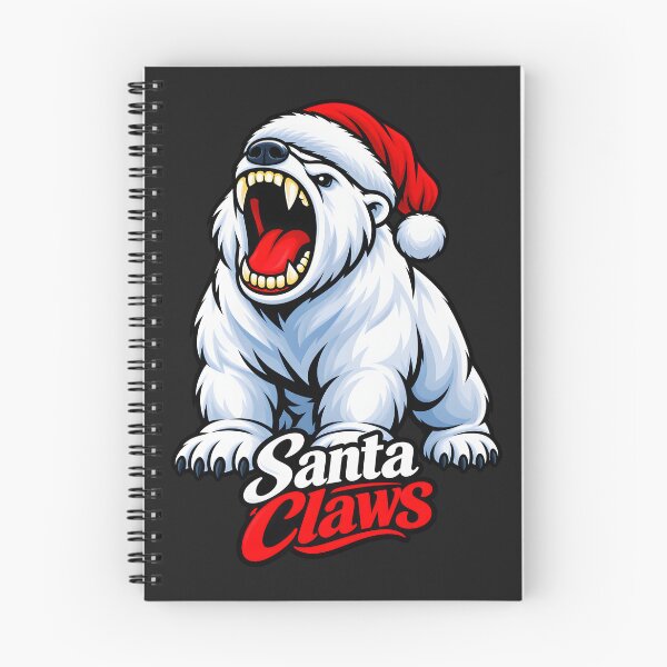 Item preview, Santa Claws Polar Bear Fierce Christmas Big Hat Minimalist designed and sold by ROARSOME DESiGNS.