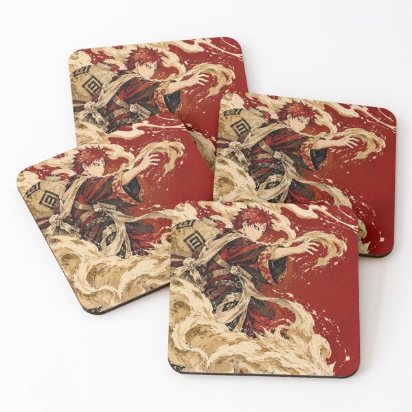 Item preview, Red Haired Sand Warrior – Golden Sand Dragon Japanese Ink Fantasy Art designed and sold by Dyan4.