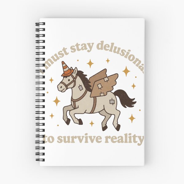 Item preview, I Must Stay Delusional To Survive Reality Funny Fake Unicorn Sarcastic designed and sold by Per My Last Nerve Studio.