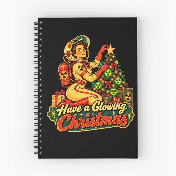 Item preview, Glowing Christmas Pin-Up Atomic Retro Holiday designed and sold by HayleePacoch.