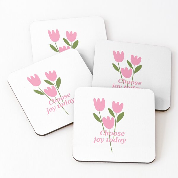 Item preview, Choose joy today pink floral aesthetic positive quote sticker designed and sold by ZestyMood2.
