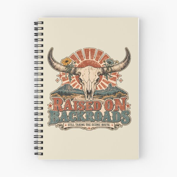 Item preview, Raised on Backroads – Vintage Western Bull Skull designed and sold by AwesomeBeyondLimits.
