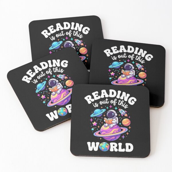 Item preview, Reading Is Out Of This World Astronaut Space Reader Bookworm designed and sold by designstoriesMK.