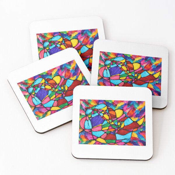 Item preview, Ukraine Quantum Stained Glass Acrylic Painting Abstract Mosaic Canvas designed and sold by Каленчук Арт.