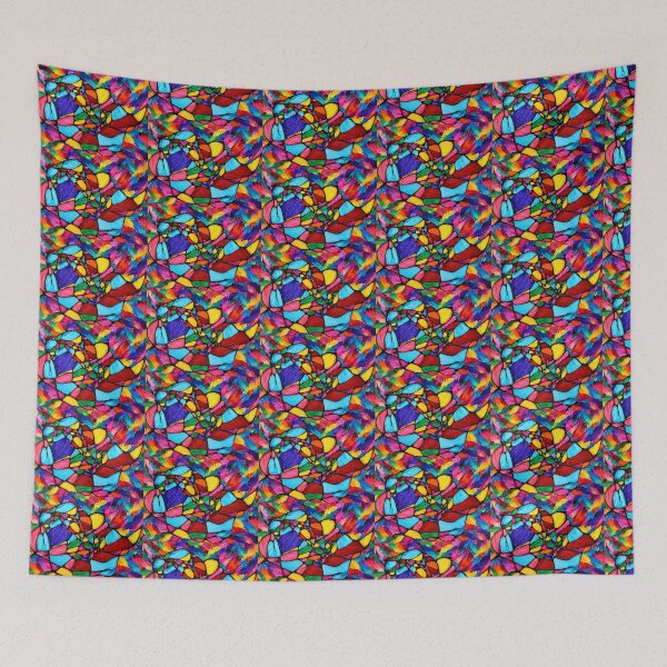Item preview, Ukraine Quantum Stained Glass Acrylic Painting Abstract Mosaic Canvas designed and sold by Каленчук Арт.