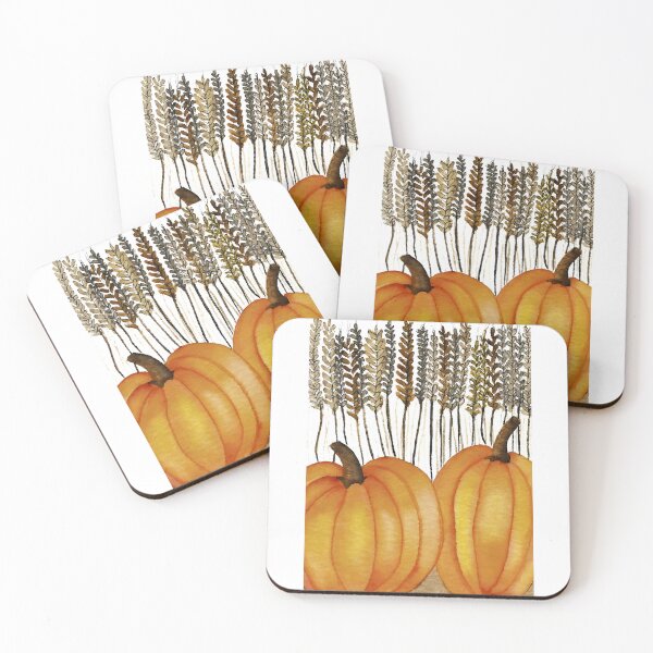 Item preview, Harvest Pumpkins with Wheat designed and sold by Beldridge Original Art.