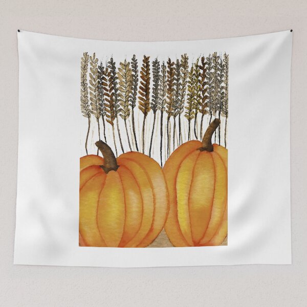 Item preview, Harvest Pumpkins with Wheat designed and sold by Beldridge Original Art.
