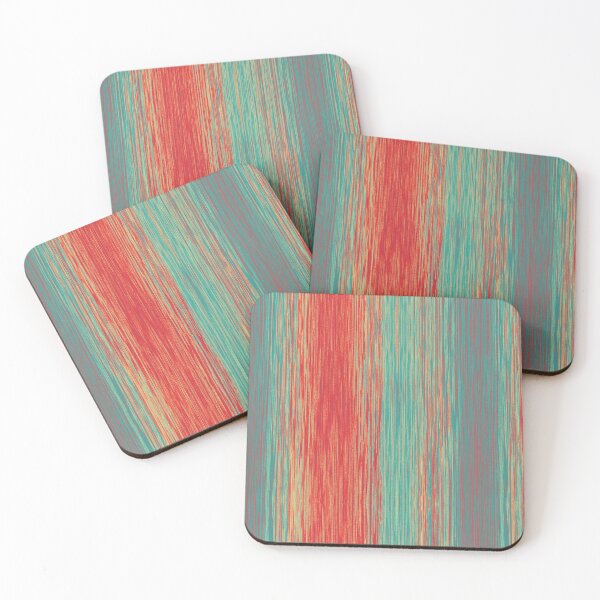 Item preview, Bright Abstract Blended Lines Red Turquoise Mauve designed and sold by jocelynsart.