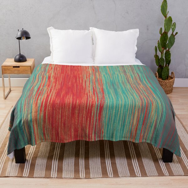 Item preview, Bright Abstract Blended Lines Red Turquoise Mauve designed and sold by jocelynsart.