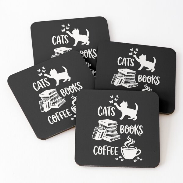 Item preview, Cats Books Coffee Cat Lover Bookworm Reader Feline Enthusiast designed and sold by designstoriesMK.