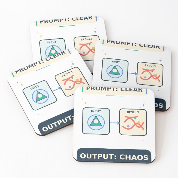 Item preview, Prompt Clear Output Chaos - Funny AI Prompt Engineering Humor designed and sold by Ink and Wink.