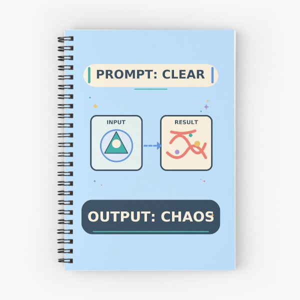 Item preview, Prompt Clear Output Chaos - Funny AI Prompt Engineering Humor designed and sold by Ink and Wink.