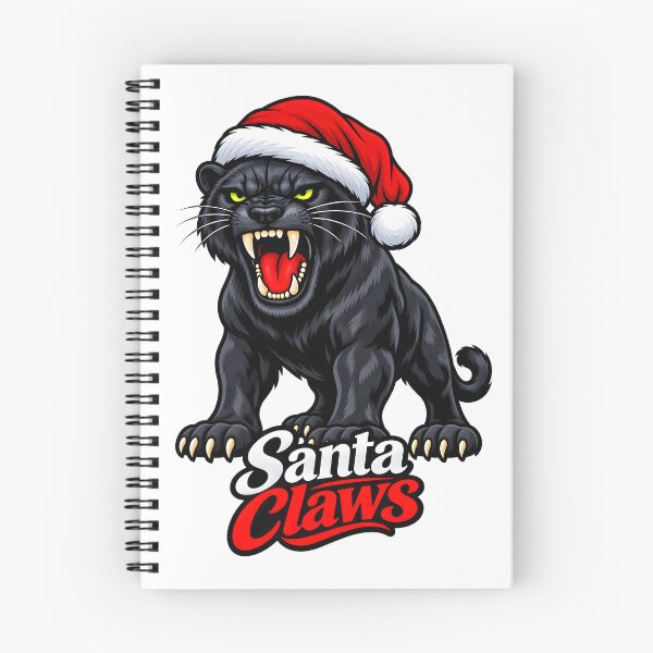 Item preview, Santa Claws Black Panther Fierce Christmas Big Cat Minimalist designed and sold by ROARSOME DESiGNS.