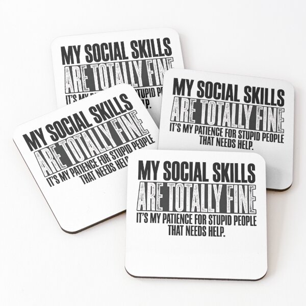 Item preview, My Social Skills Are Totally Fine Funny Sarcastic Quote Typography designed and sold by Per My Last Nerve Studio.