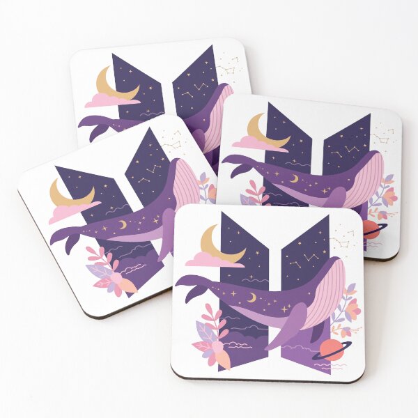 Item preview, BTS  Bangtan Boys I Purple U Whale and Logo - Minimalist Style designed and sold by imsoyoon.