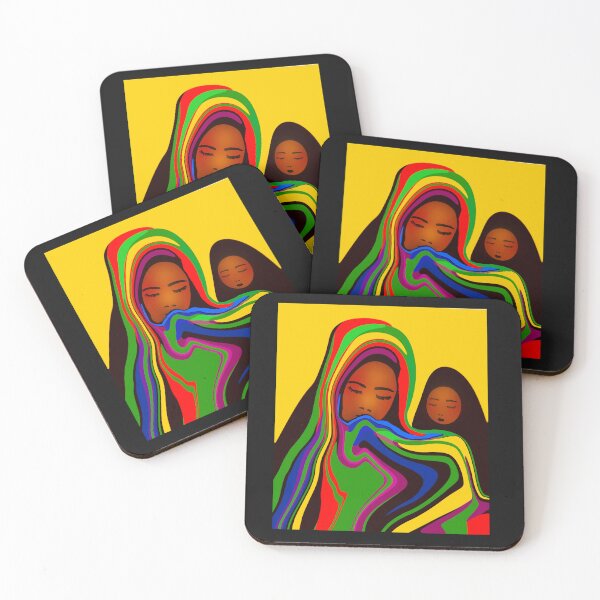 Item preview, Colorful Veiled Mother and Child designed and sold by Elaine M Hayward .