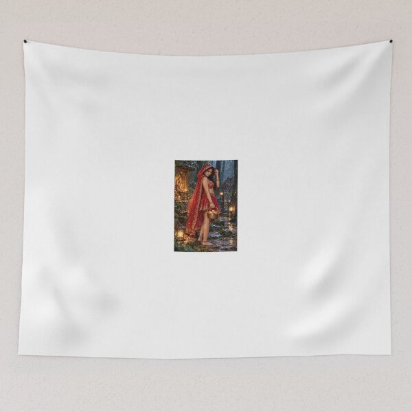 Item preview, Woman in Red Saree in Enchanted Forest designed and sold by CathryneDelamort.